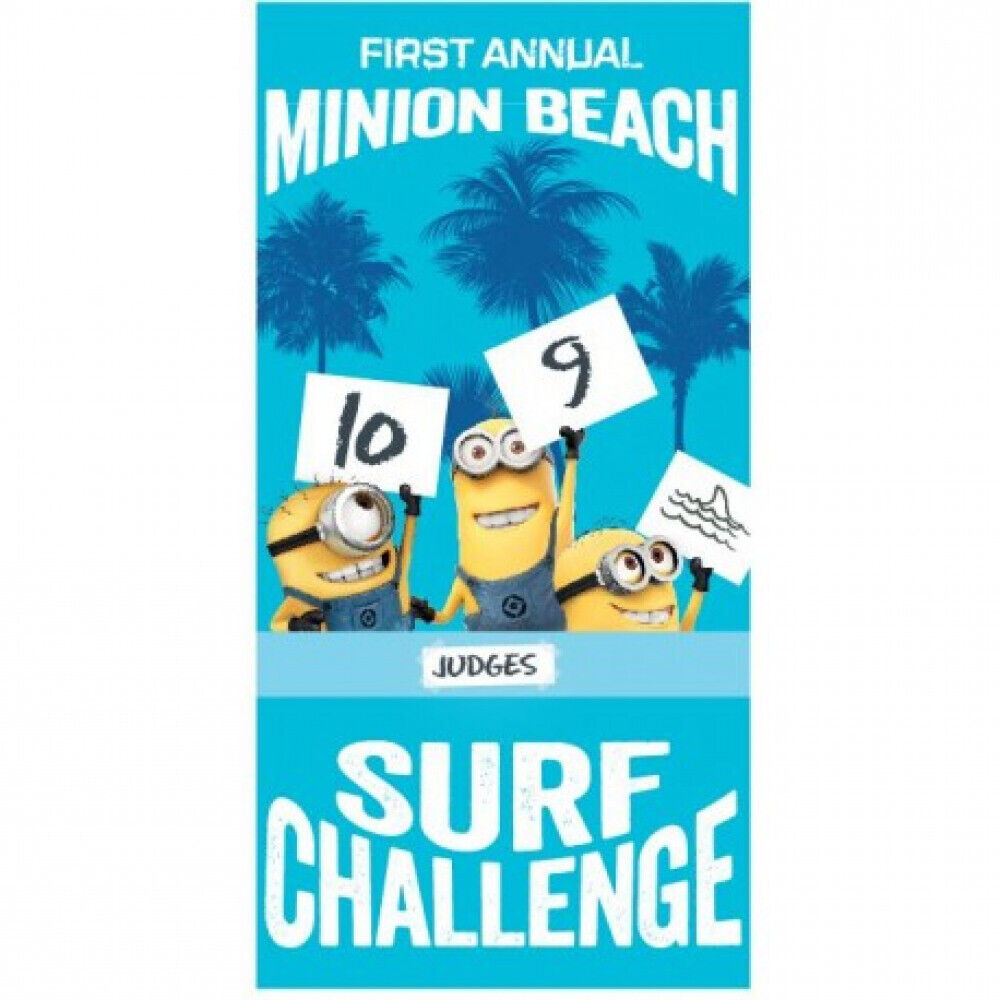 Minions Surf Challenge - Handtuch Badetuch Strandtuch 140 x 70 cm